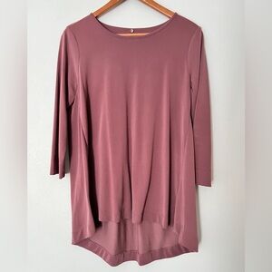 John Mark Women's Top Tunic Pink Soft Modal Lagenlook Size S